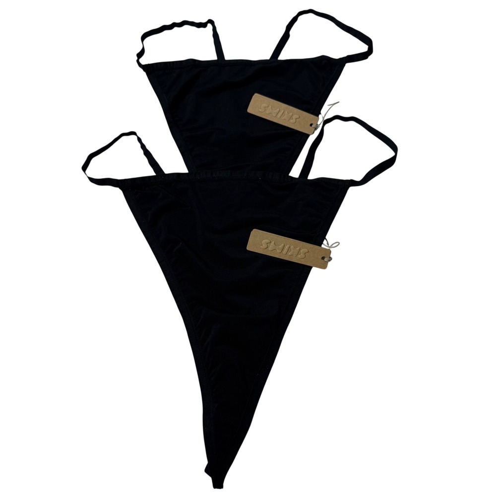 SKIMS Jelly Sheer T-String Thong Lot 2 Onyx 4X